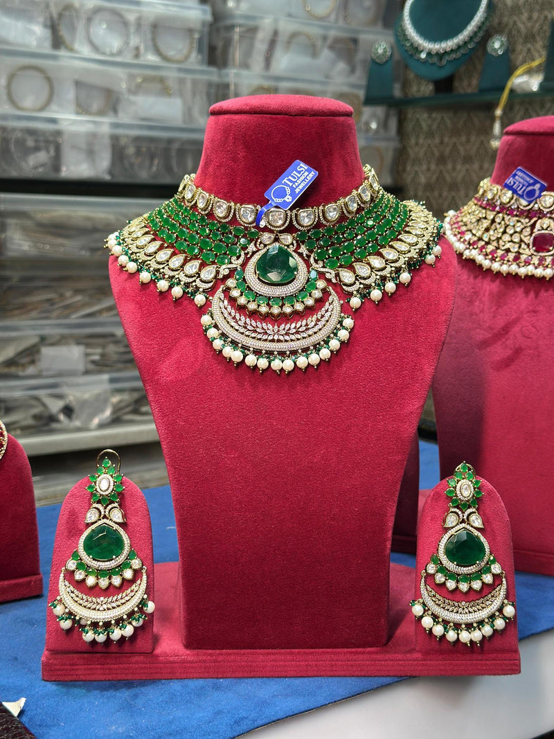 NOOR — Emerald Kundan Bridal Set