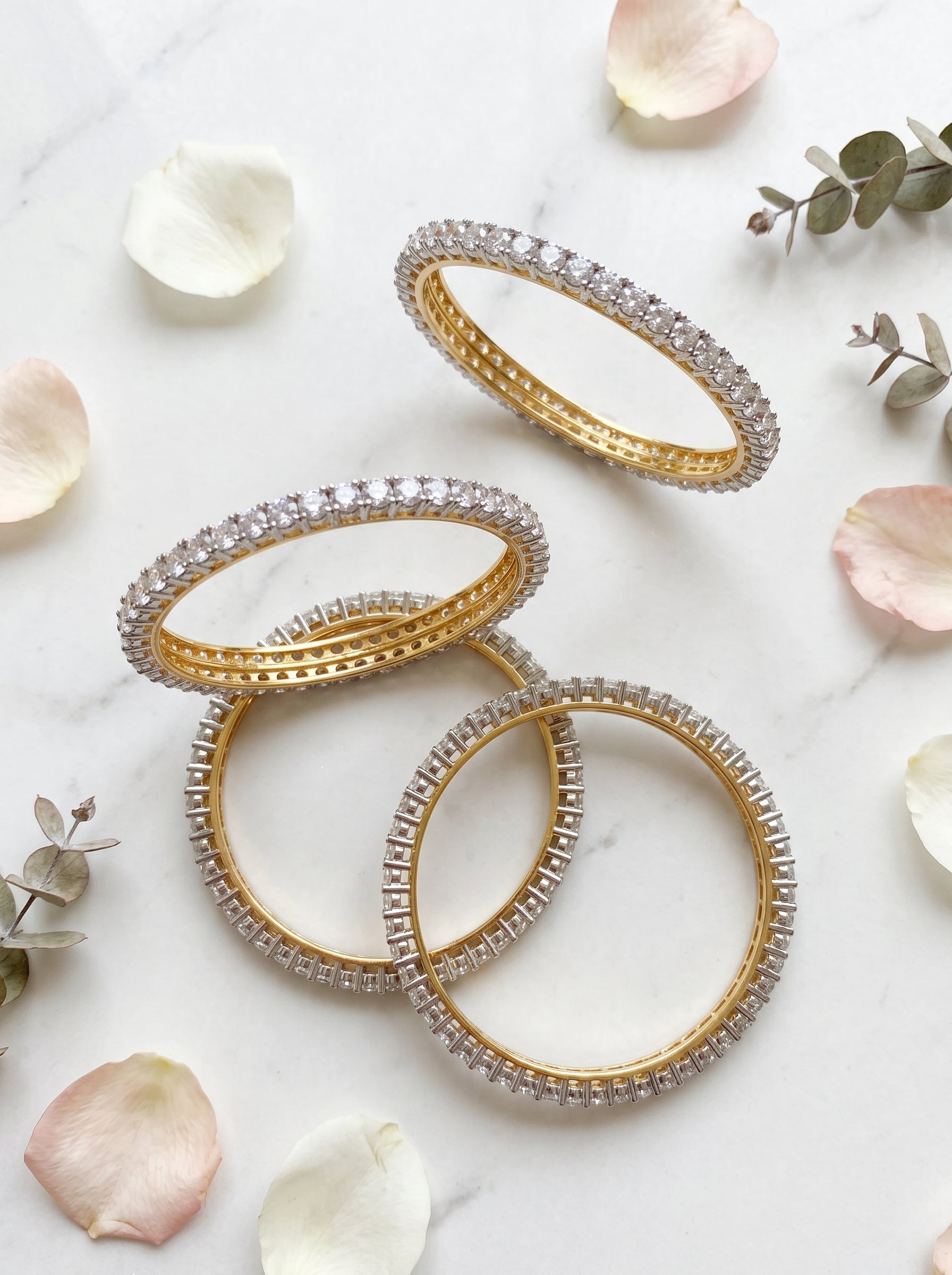 Diamond Luxe Single Line Bangles