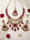 VEDA — Ruby Kundan Double Layer Set