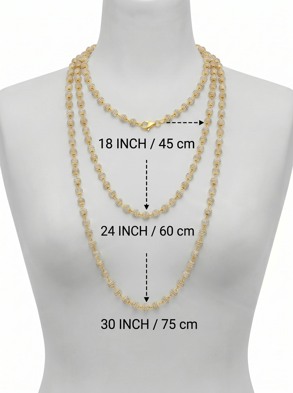 Diamond Cut Matar Mala Chain