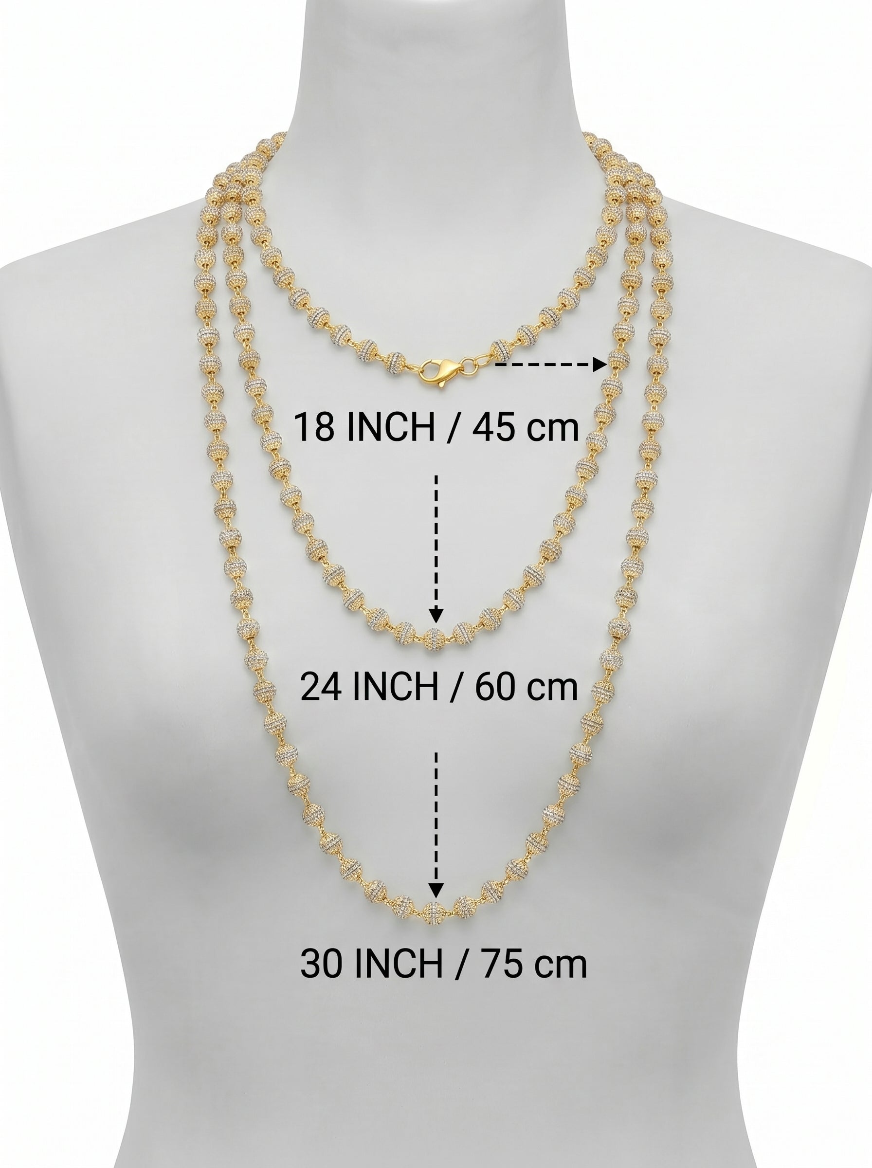 Diamond Cut Matar Mala Chain
