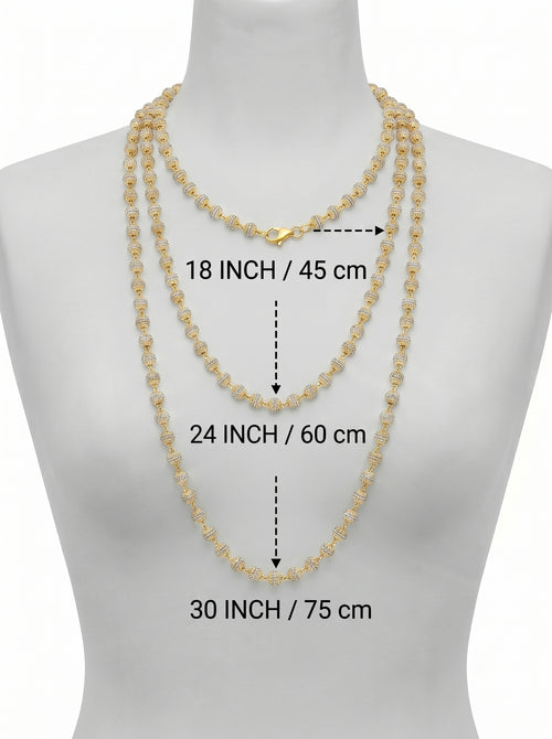 Diamond Cut Matar Mala Chain