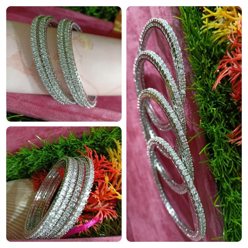 Diamond Luxe Single Line Bangles